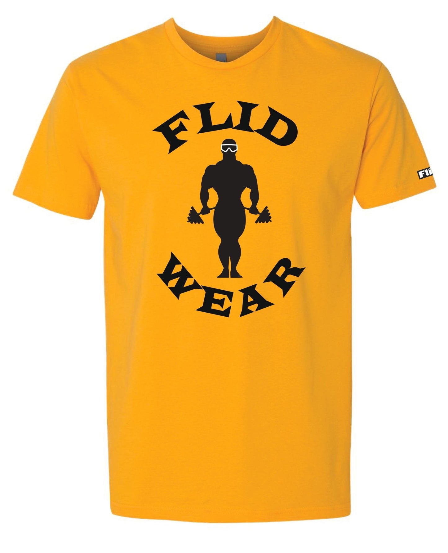 FLIDWear Classic Fit T-Shirt - Gold Bodybuilder Gym Shirt 3XL - High Quality - Long Island | FLIDWear