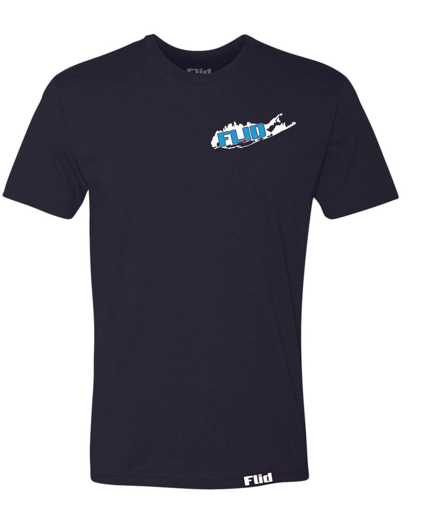 FLIDWear Long Island Logo T-Shirt – Black | Premium Cotton Blend | Classic Fit XS - High Quality - Long Island | FLIDWear